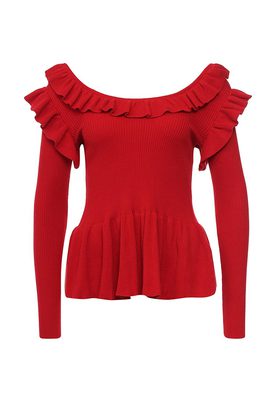 LOST INK  ROUNDED RUFFLE NECK JUMPER